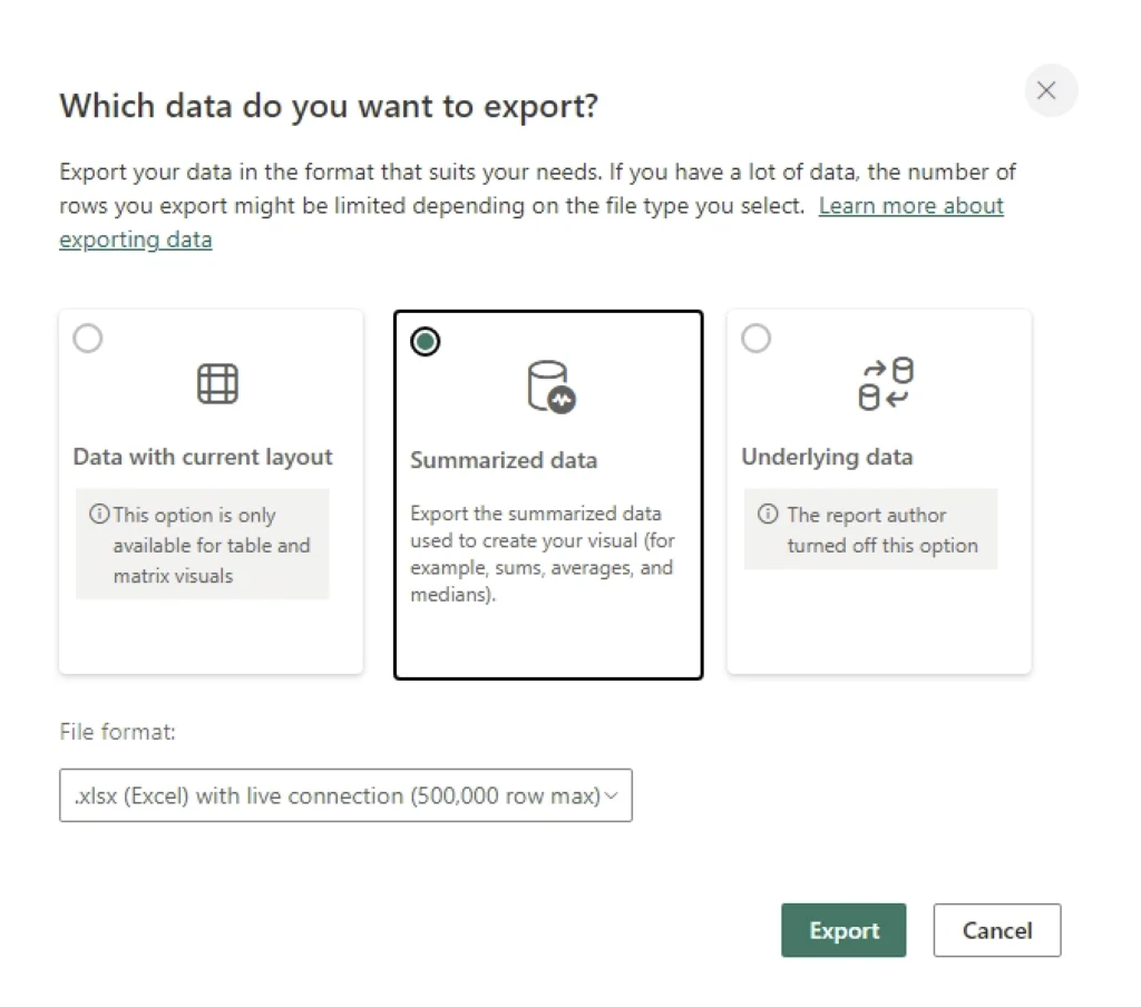 Connect Power BI to PowerPoint via Excel