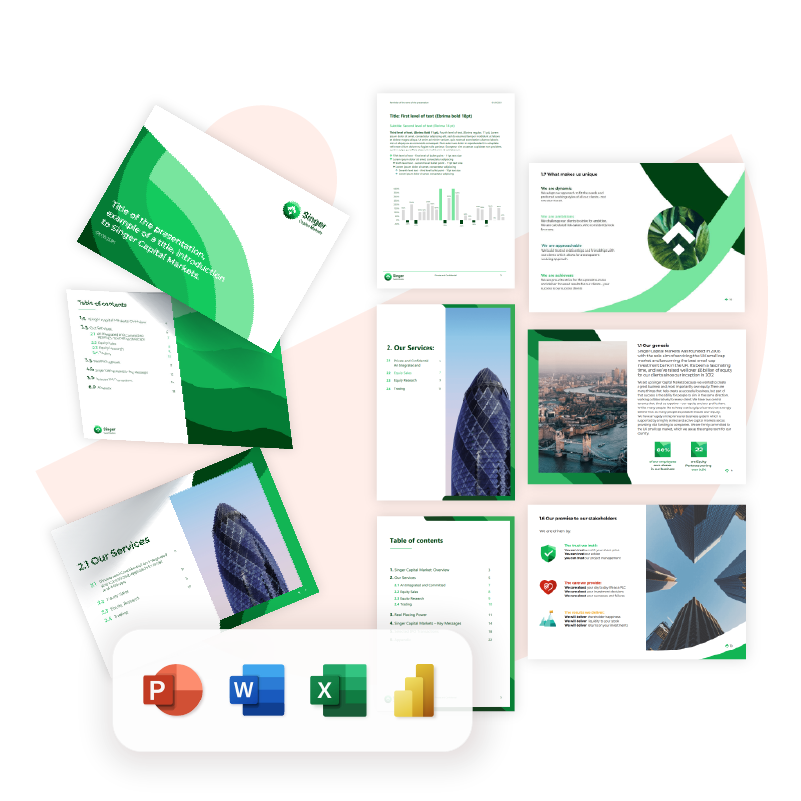 UpSlide's design portfolio