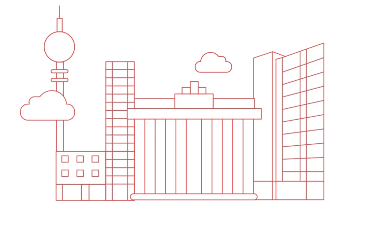 A diagram of UpSlide's Berlin office