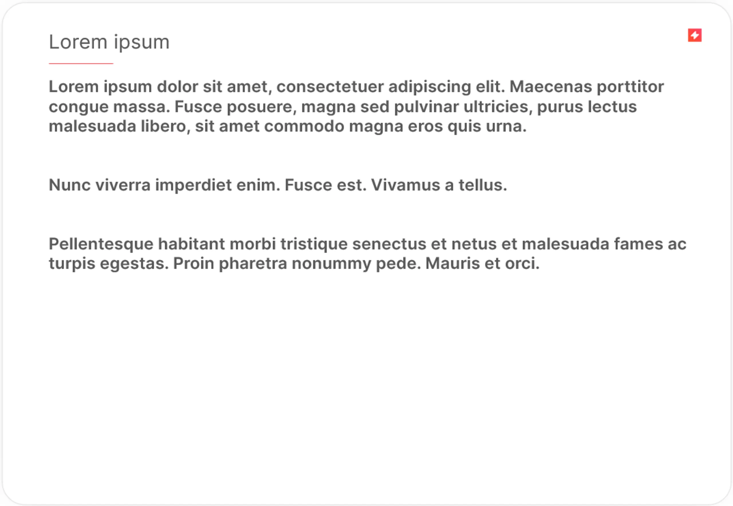 A slide with lorem ipsum text on it