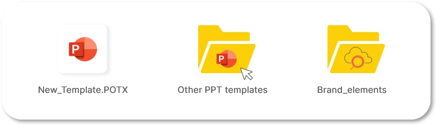 Share new PowerPoint template folder