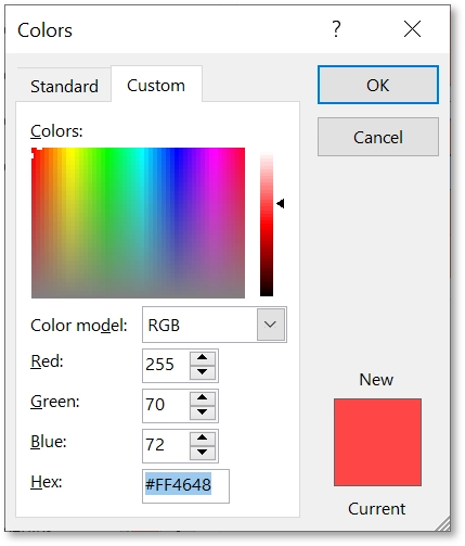 Update custom colors in PowerPoint