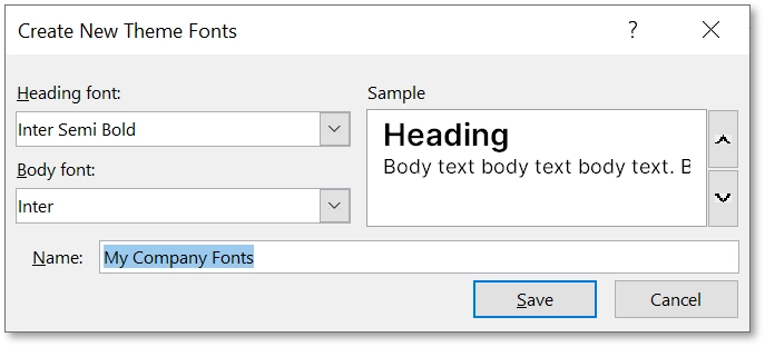 Update font for PowerPoint template