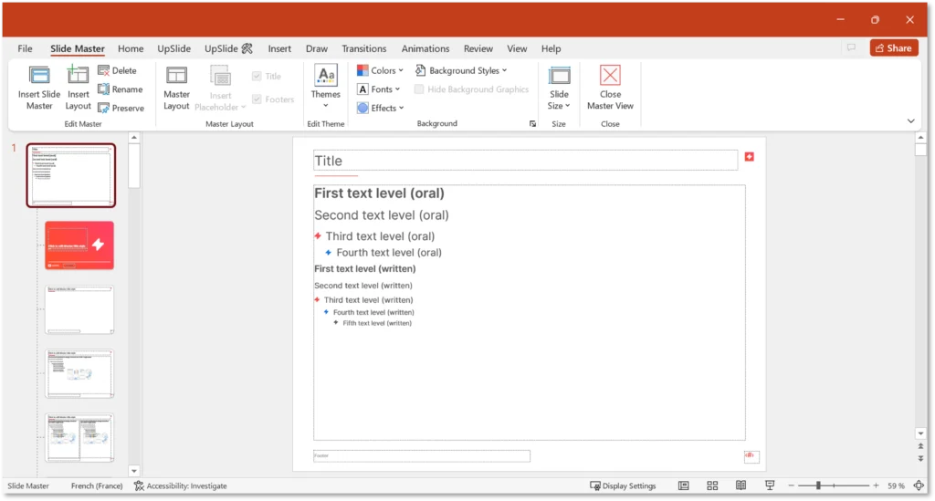Update the slide master in PowerPoint