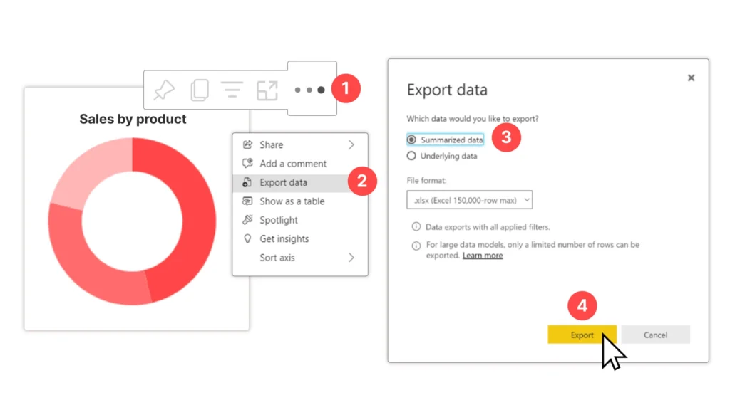 Exporter le visuel de Power BI vers PowerPoint