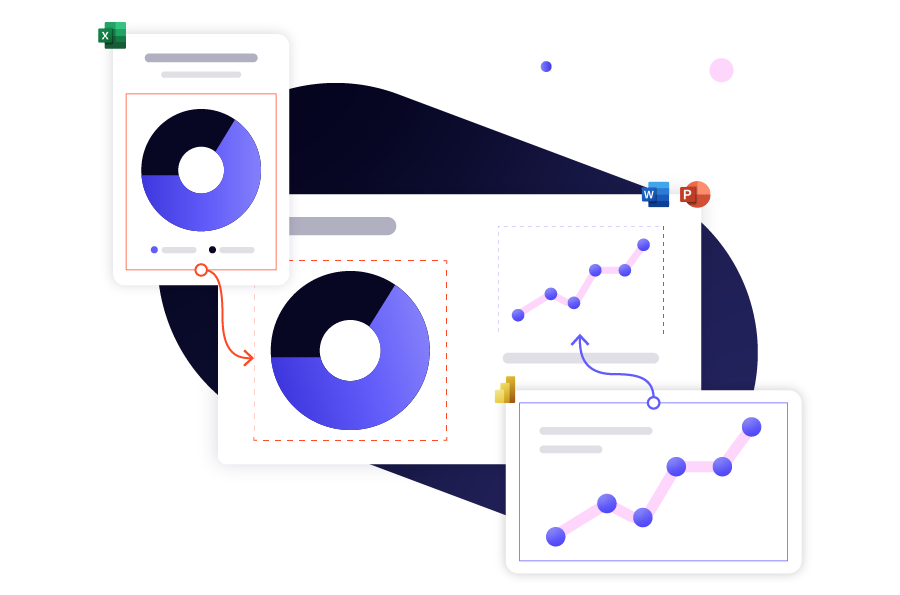 UpSlide's automated reporting features, simplifying the creation of dynamic reports by linking Excel and Power BI data directly to PowerPoint for efficient and accurate updates.