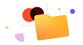 Ein Dateisymbol neben einer Farbpalette
