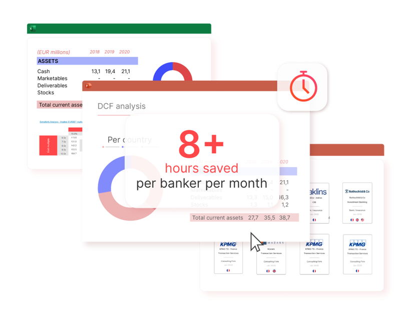 Les banquiers gagnent 8 heures par mois grâce à UpSlide's Excel to PowerPoint Link