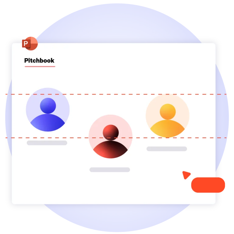Fix all alignment issues within a pitchbook slide with Slide Check.
