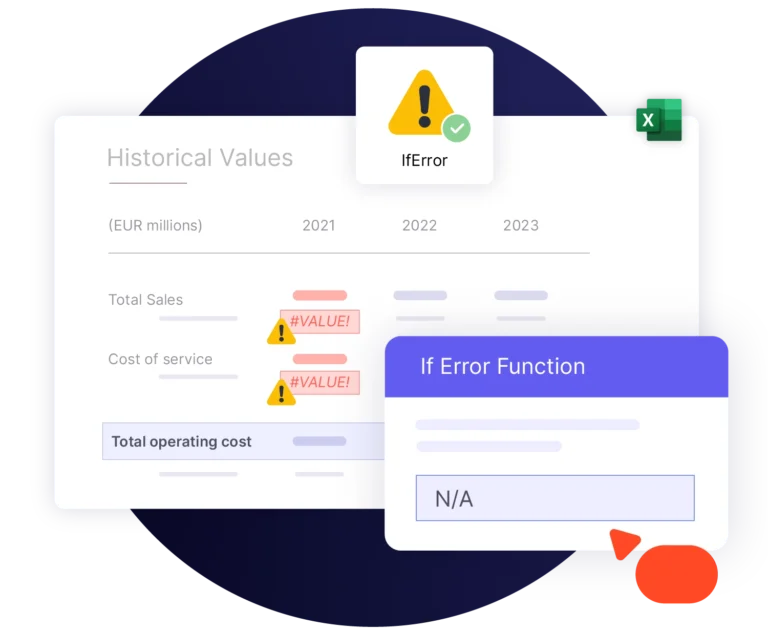 Add IfError formulas to financial models in a click