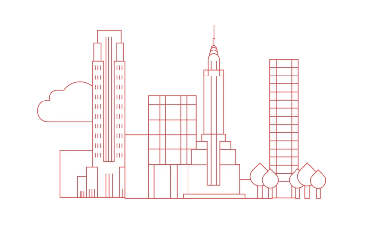 Ein Diagramm des New Yorker Büros von UpSlide