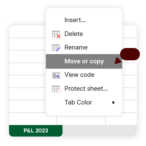 A visual showing how to reduce Excel file size by checking existing sheets